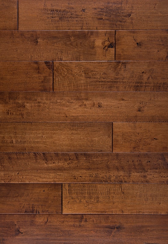 Chinese maple 125 hand-scraped solidong sahig na kahoy