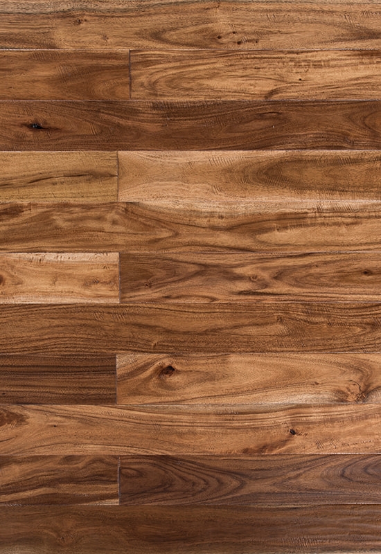 Maliit na dahon acacia 90mm kamay-scraped solidong sahig na kahoy