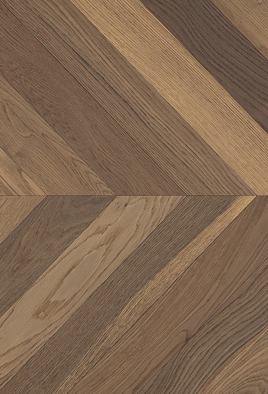 White Oak Carbonized Chevron Engineered Wood Flooring OA005-5