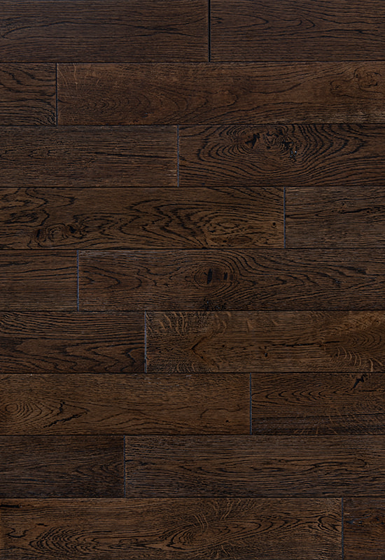 White oak 90 malalim na brushed solidong sahig na kahoy